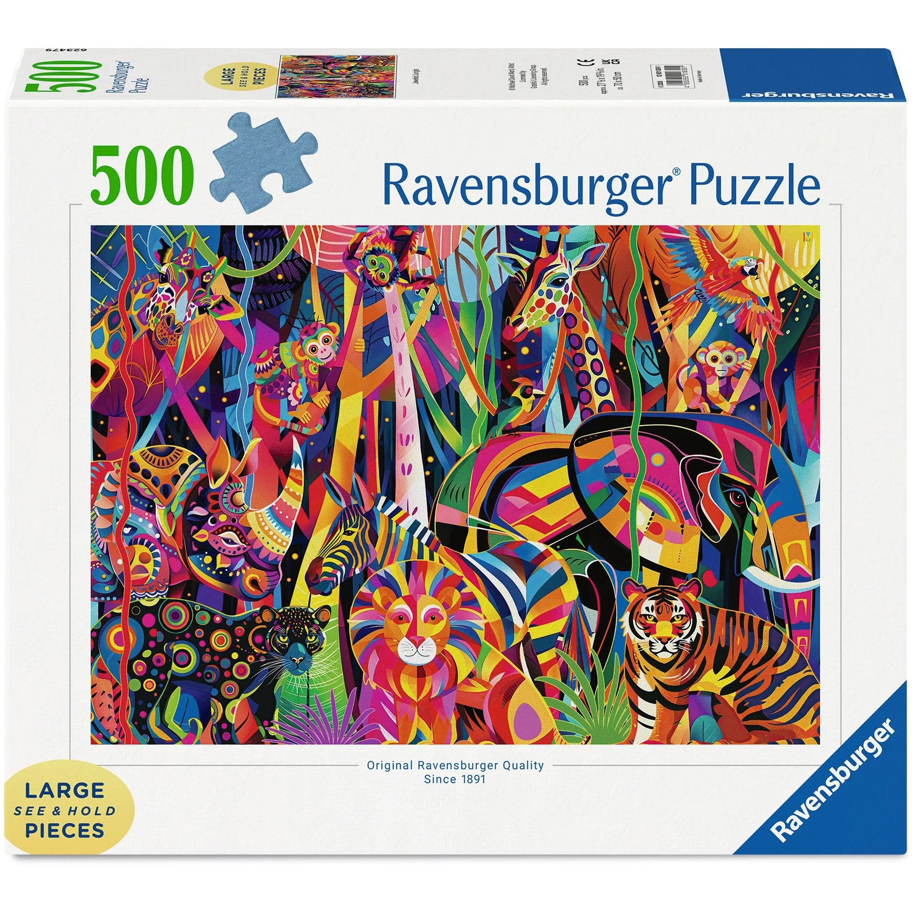 Ravensburger - Jeweled Jungle Jigsaw Puzzle 500 Pcs