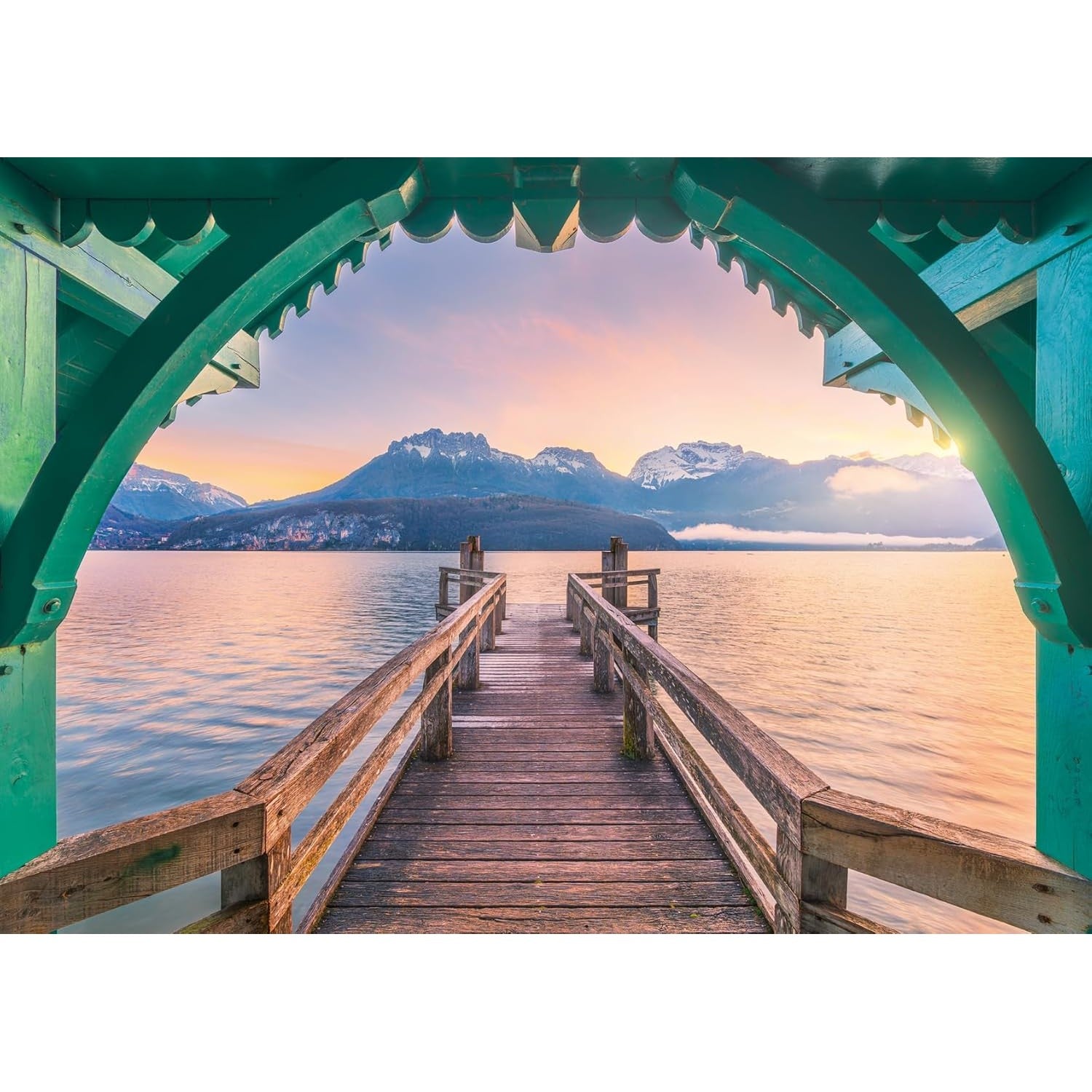 Ravensburger - Beautiful Walkways Footbridge at Lac d’Annecy Jigsaw Puzzle 1000 Pieces