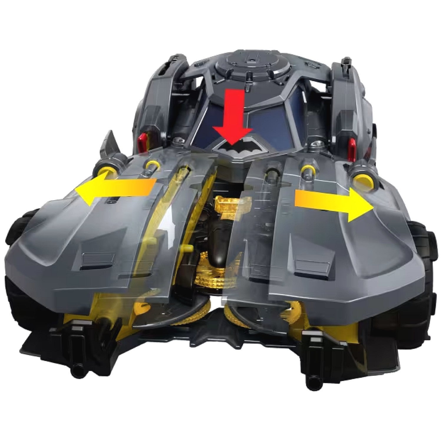 DC - Premier Batlink Batmobile Vehicle Batman Signature Crime Fighting Car with Bat-Drone Cannon - Mattel