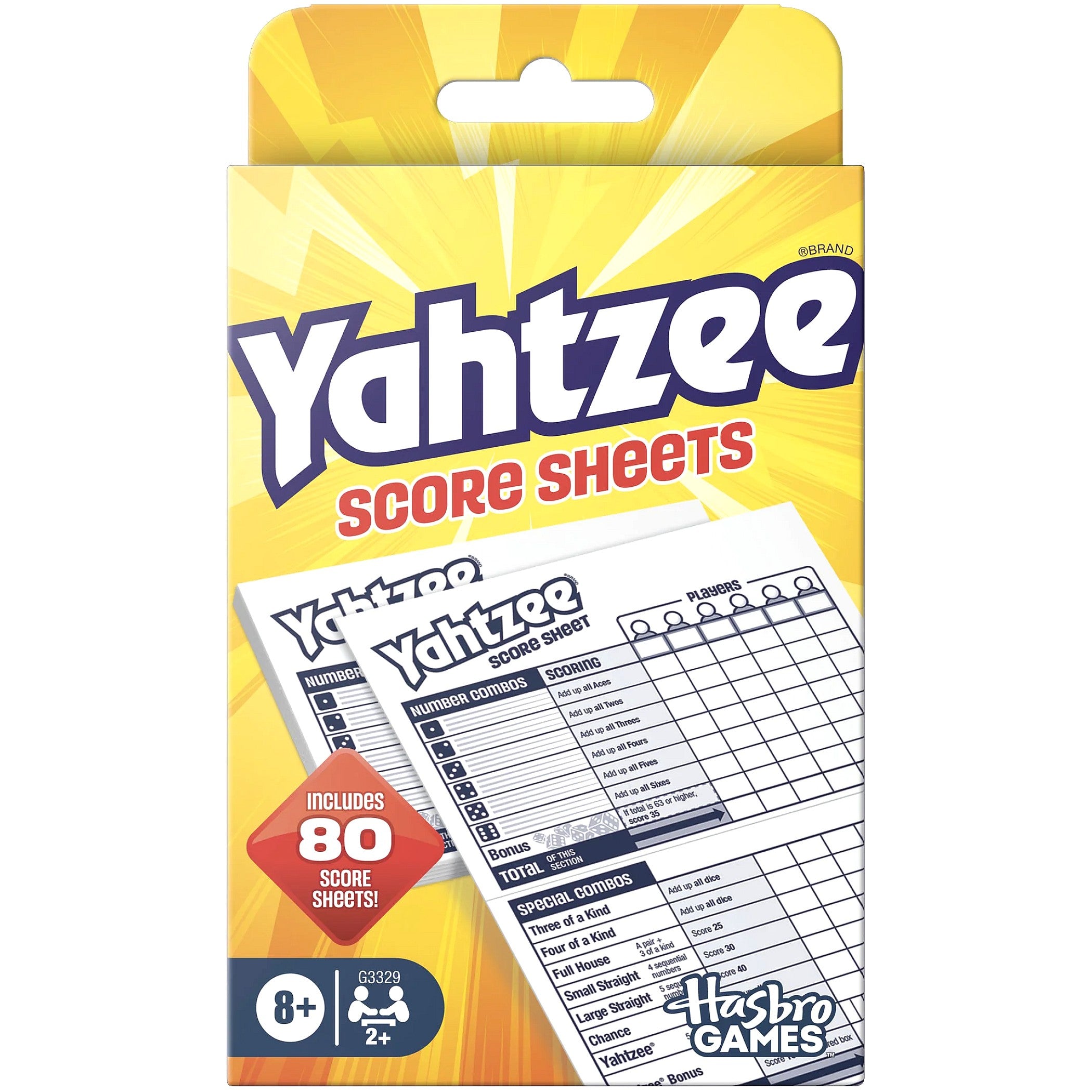 Hasbro GAMES - Yahtzee Score Sheets