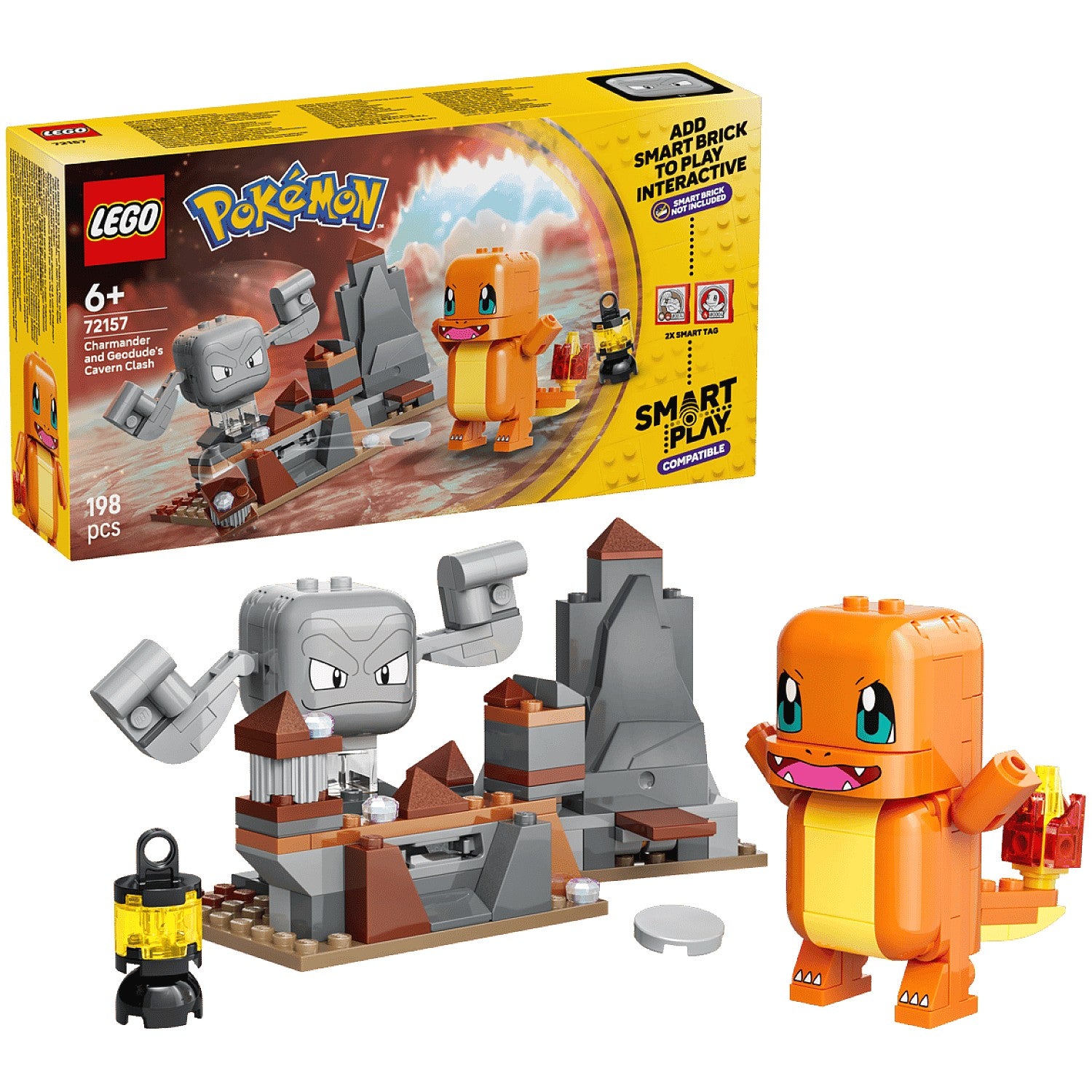 LEGO® 72157 SMART Play™ Compatible Charmander and Geodude's Cavern Clash - Pokémon™