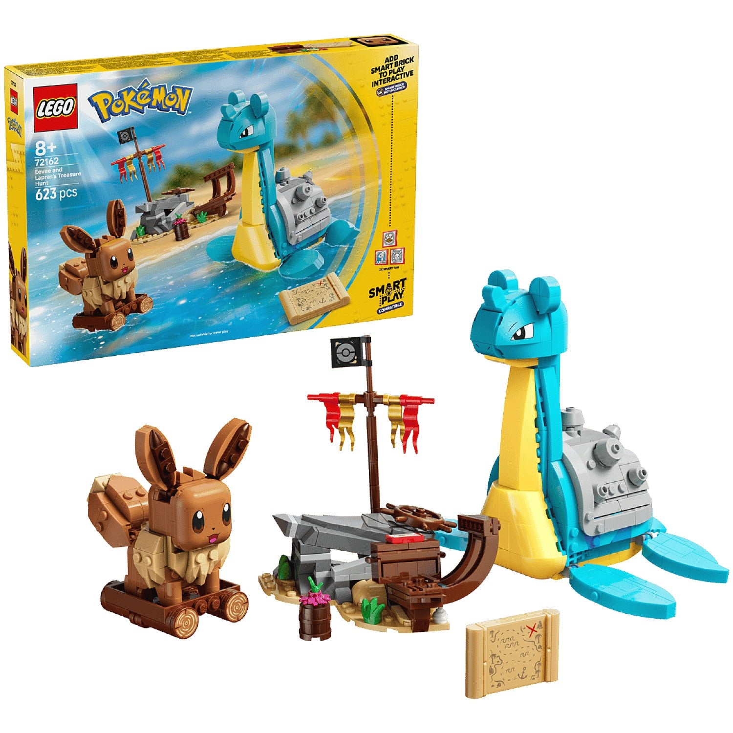 LEGO® 72162 SMART Play™ Compatible Eevee and Lapras's Treasure Hunt - Pokémon™