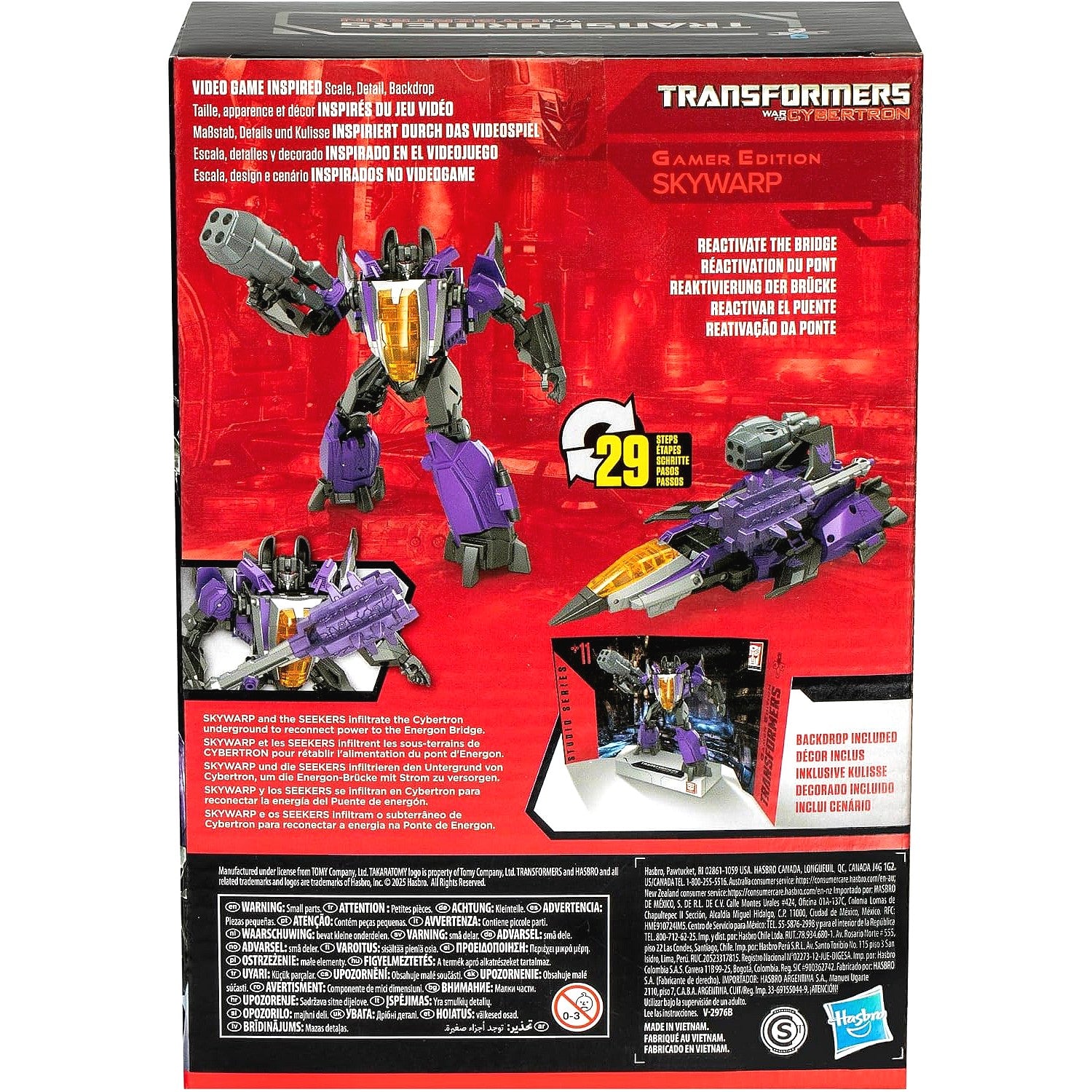 Transformers - Studio Series Voyager Class War for Cybertron 11 Gamer Edition Skywarp - Hasbro