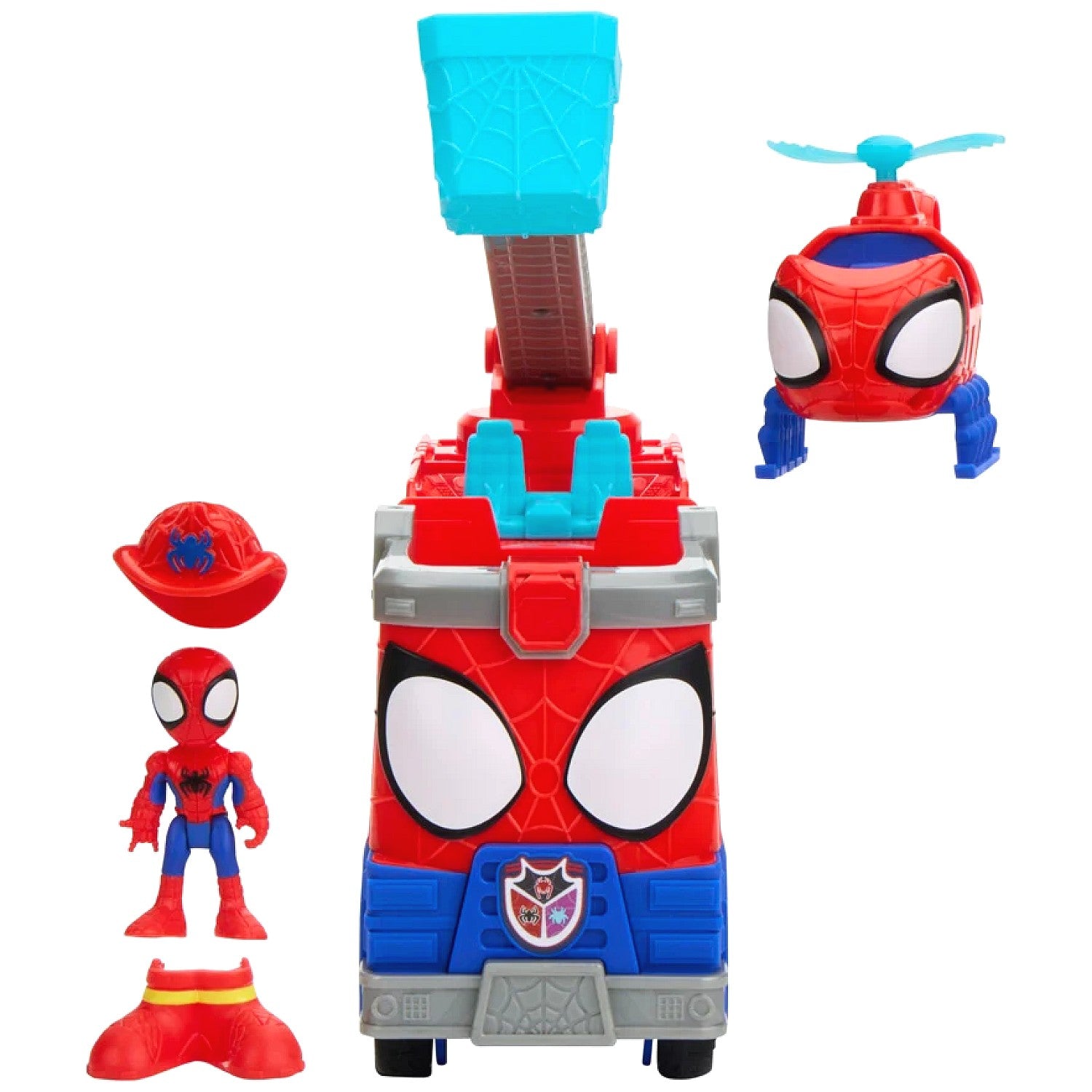 Marvel - Spidey and his Amazing Friends Rescue-Webs Firetruck Action Figure and Vehicle - Hasbro