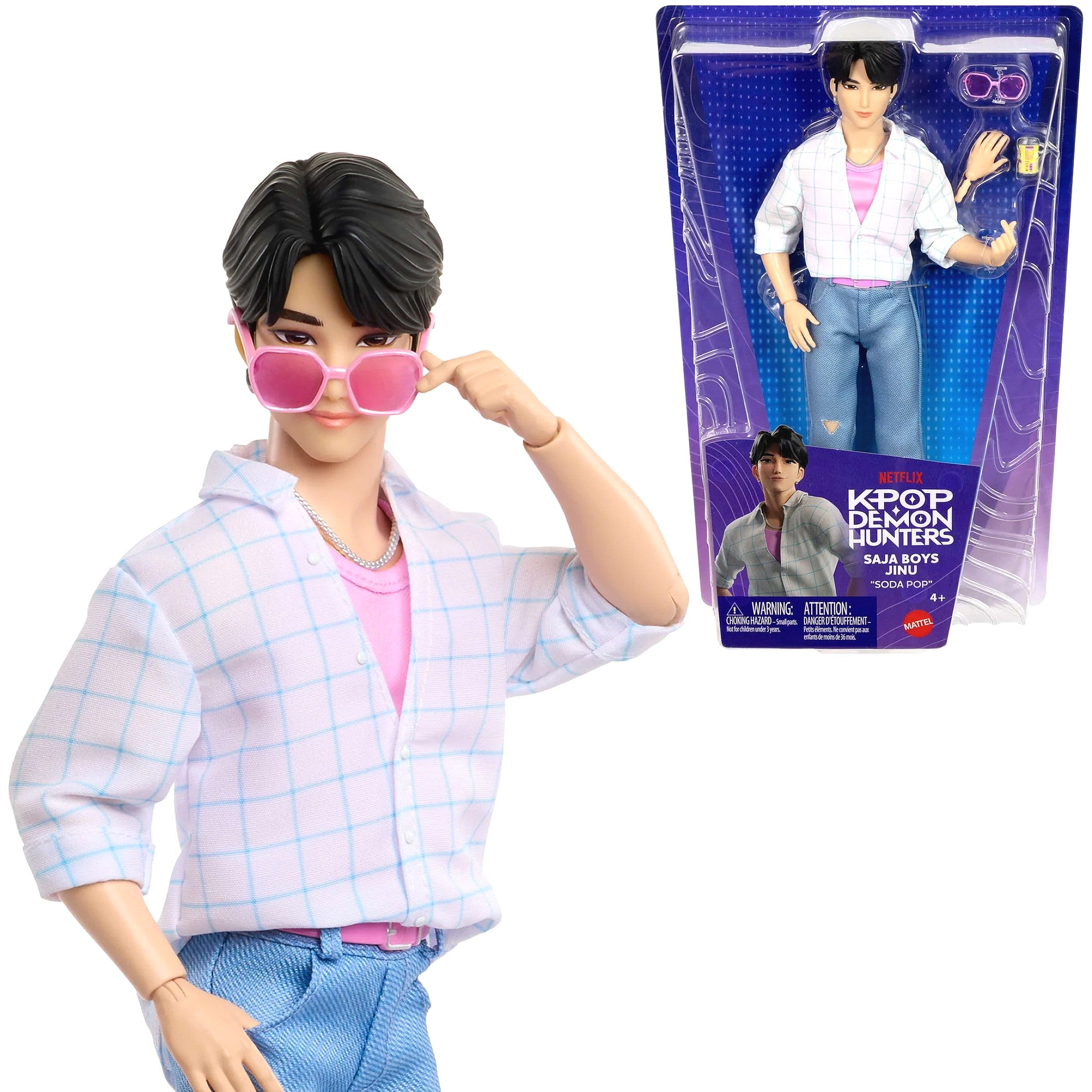 KPop Demon Hunters - Saja Boys Jinu Soda Pop Fashion Doll - Mattel