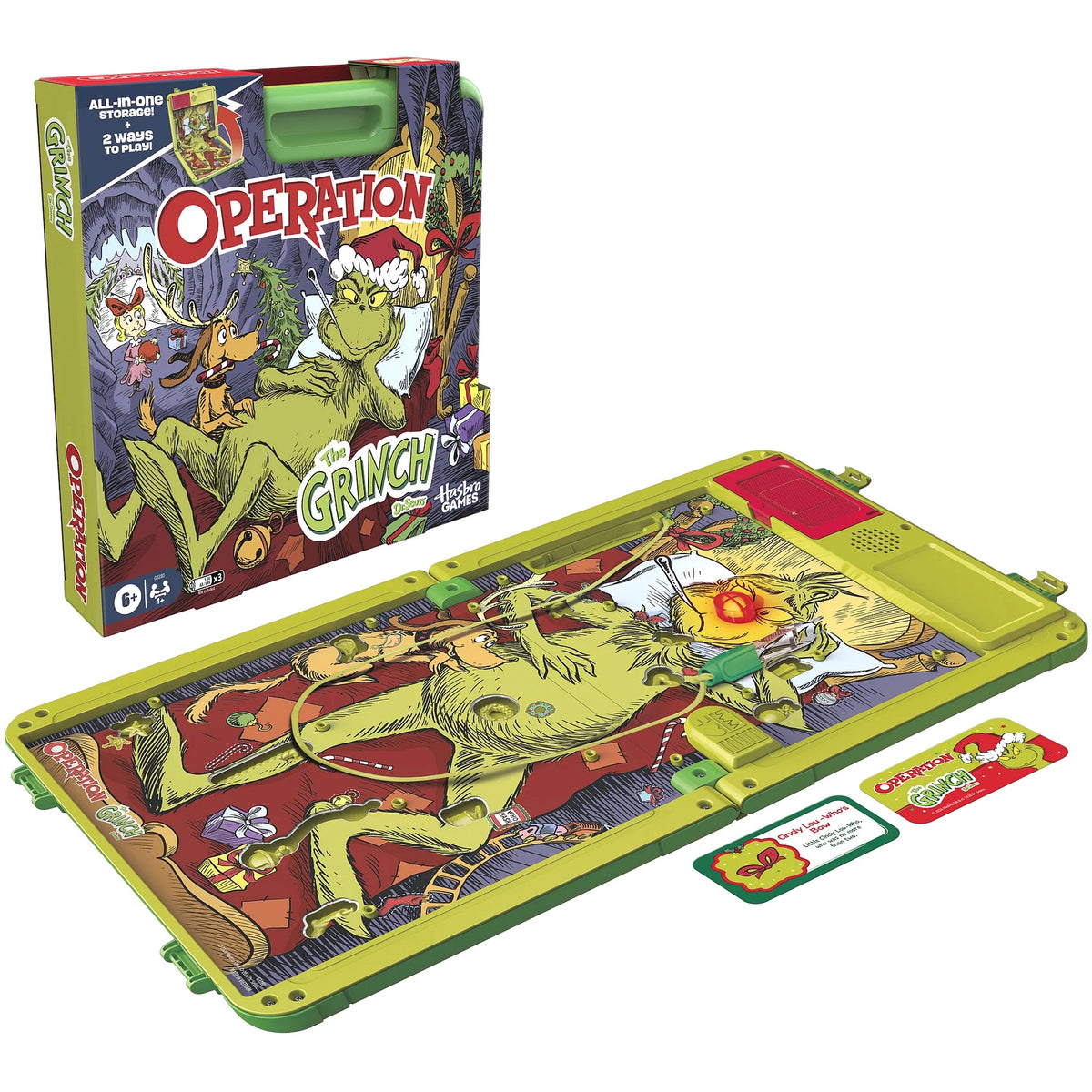 Hasbro Games - Operation Dr. Seuss The Grinch Edition Electronic Board Game