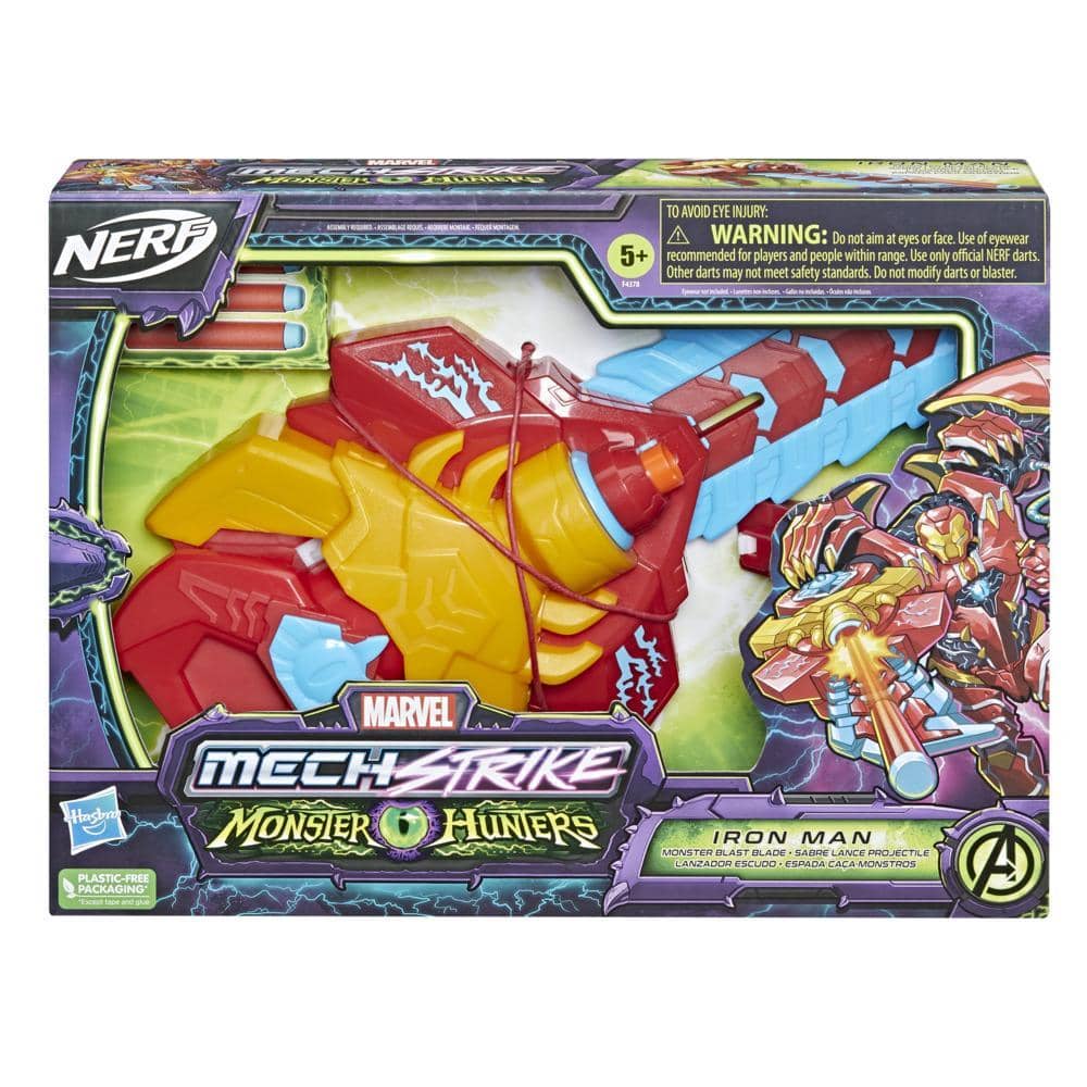 Marvel - Avengers Mech Strike Monster Hunters Iron Man Monster Blast Blade Roleplay Hasbro