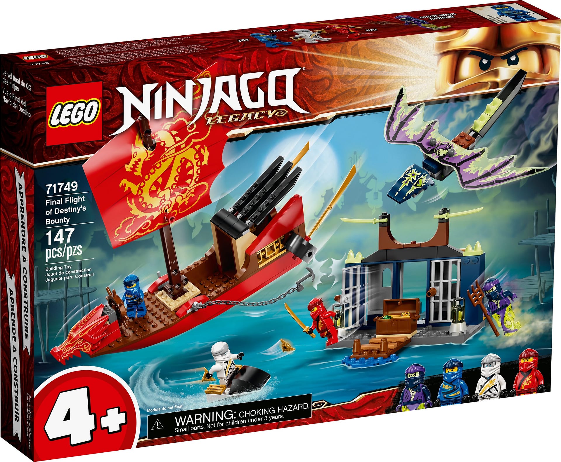 LEGO 71749 Final Flight of Destiny's Bounty - Ninjago 4+