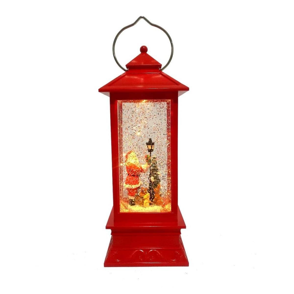 Cotton Candy - Xmas Red Lantern Santa Lamp Post