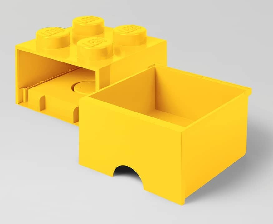 LEGO® Brick Drawer 4 Knobs (1 Drawer) Storage Brick Bright Yellow 4005 - Room Copenhagen