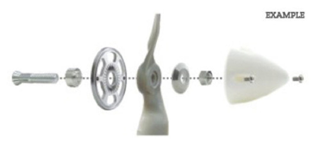 TY1 - ELECTRIC SPINNER 51MM 4MM COLLET WHITE TY7725W