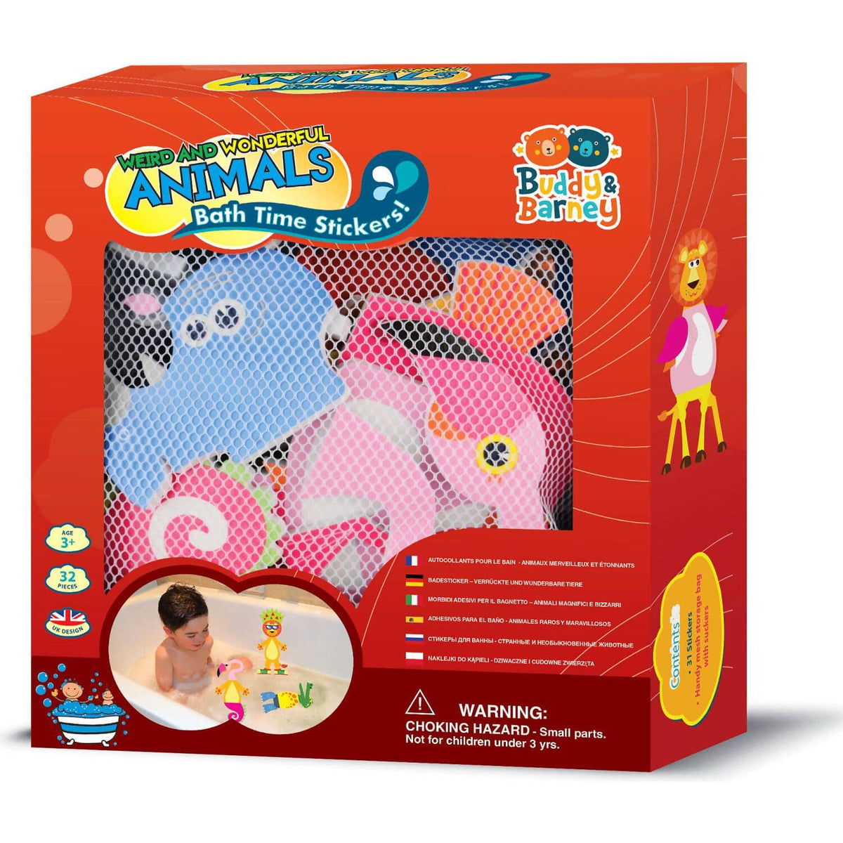 Buddy & Barney - Bath Time Stickers Weird And Wonderful Animals