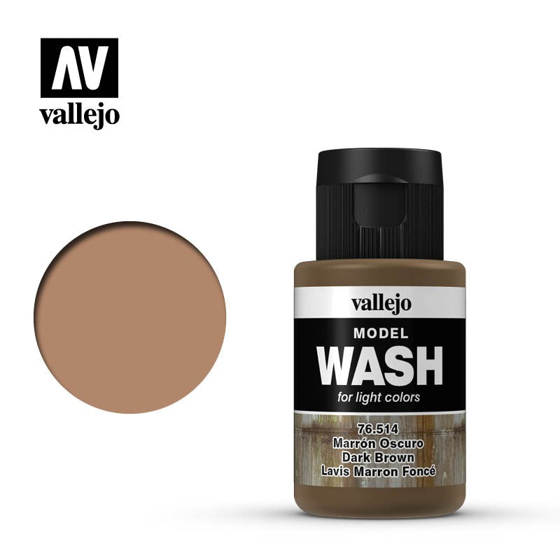 VALLEJO MODEL WASH DARK BROWN 76514 35ML