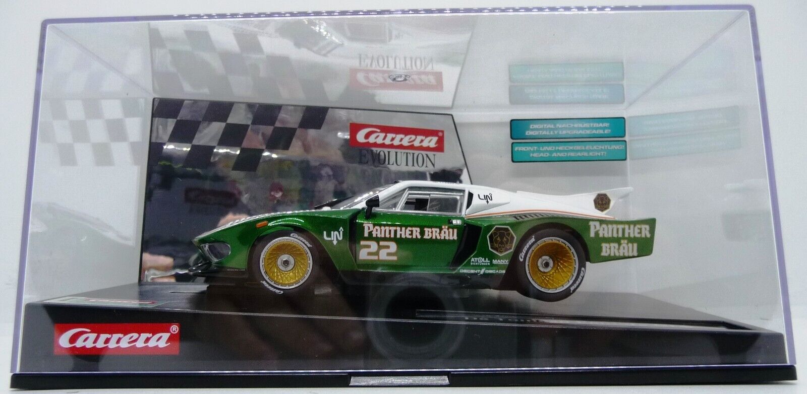 CARRERA - EVOLUTION 1:32 - DE TOMASO PANTERA GR5 NO22 - SLOT CAR ALSO SUITS SCALEXTRIC