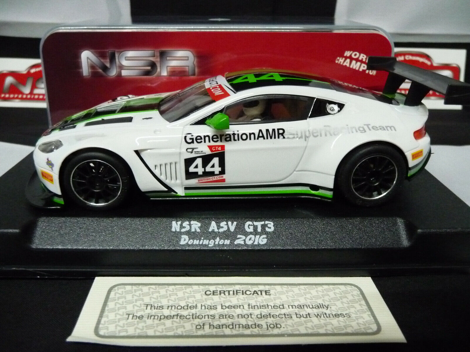 NSR - 1:32 0066SW ASV GT3 DONNINGTON 2016 NO.44 SLOT CAR ALSO SUITS SCALEXTRIC/CARRERA