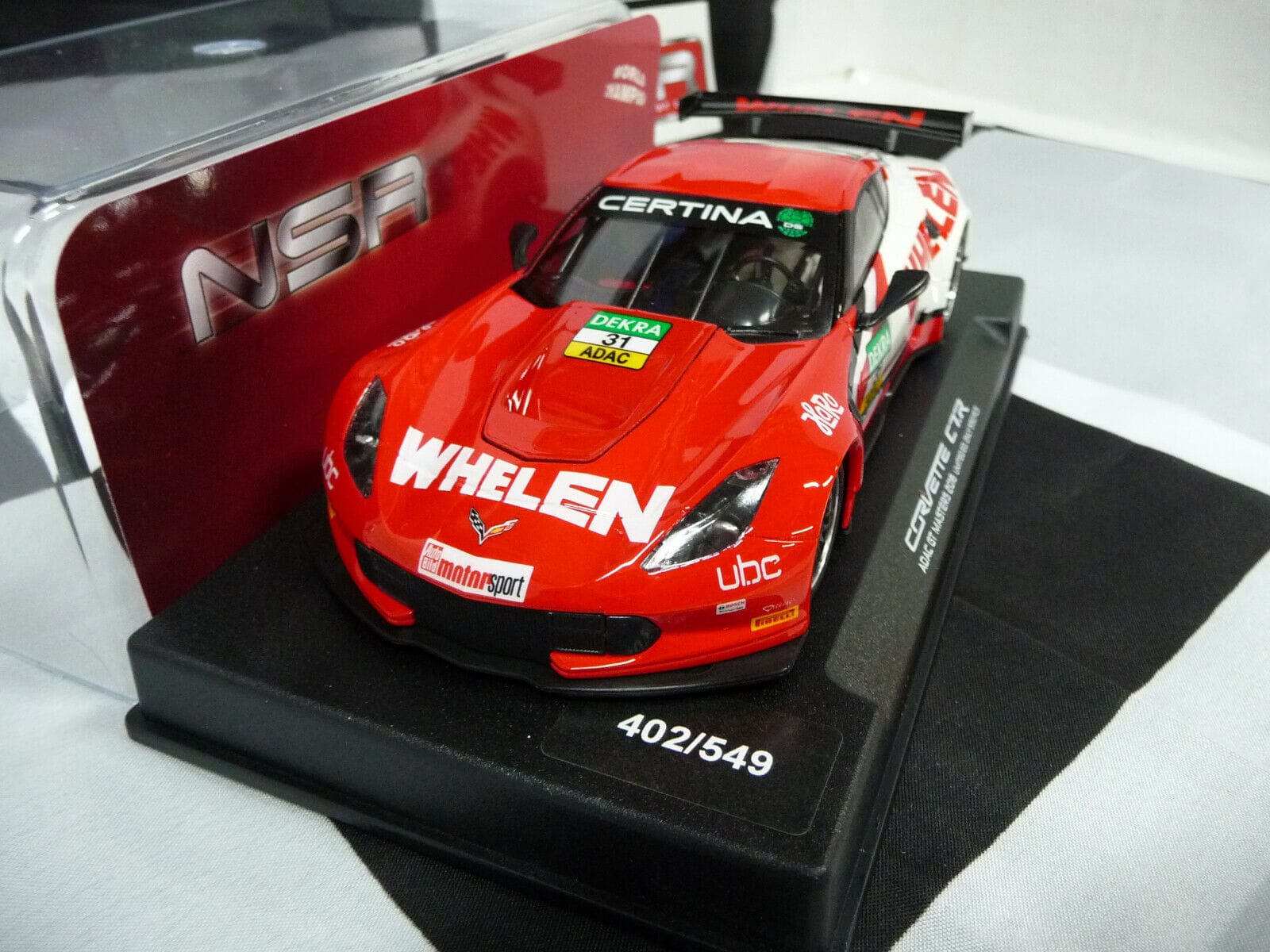 NSR - 1:32 0179AW CORVETTE C7R WHELEN ADAC 2016 NO.31 SLOT CAR ALSO SUITS SCALEXTRIC/CARRERA