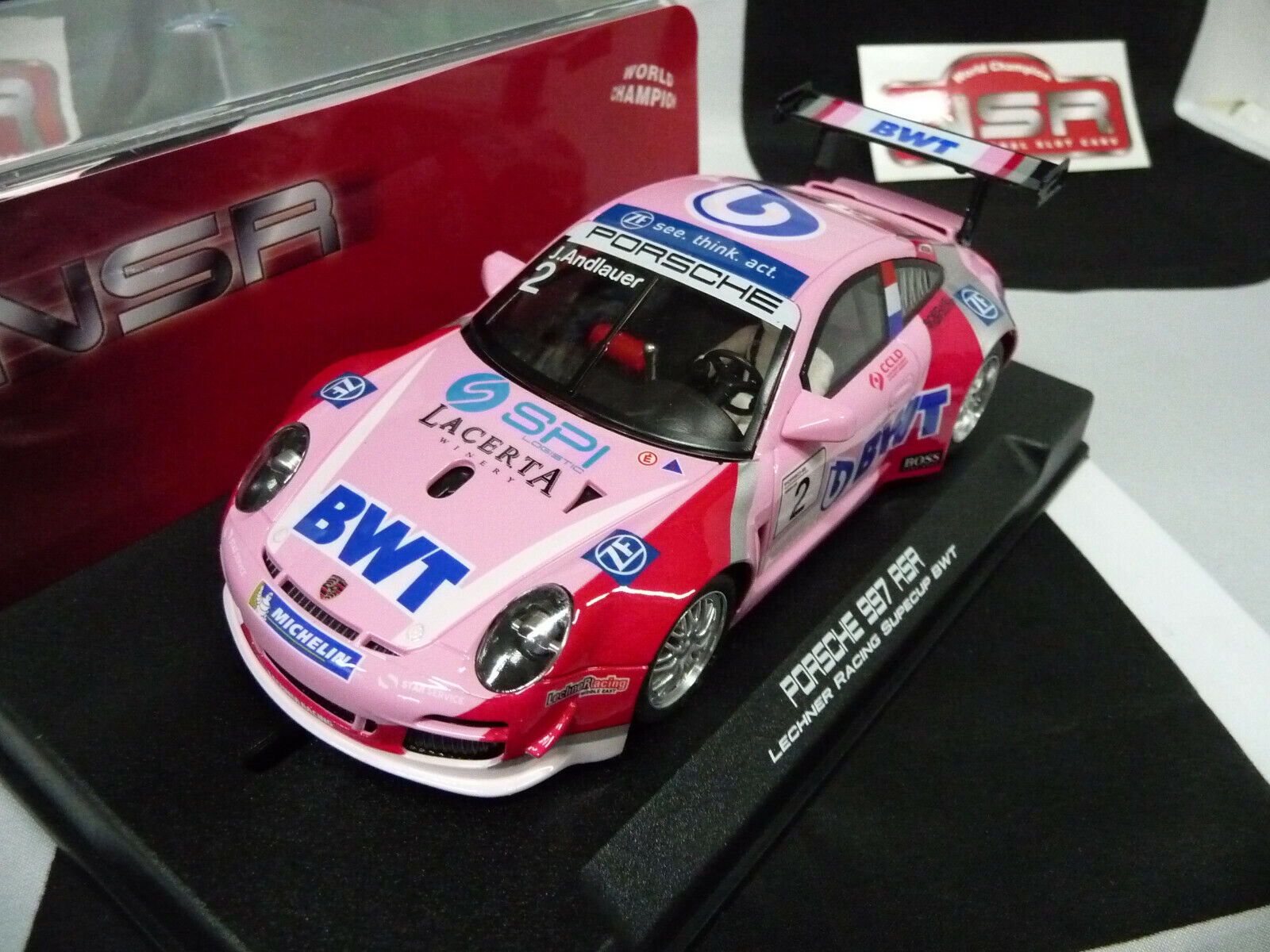 NSR - 1:32 0188AW PORSCHE 997 SUPER CUP BWT J.ANDLAUDER NO.2 SCALEXTRIC/CARRERA