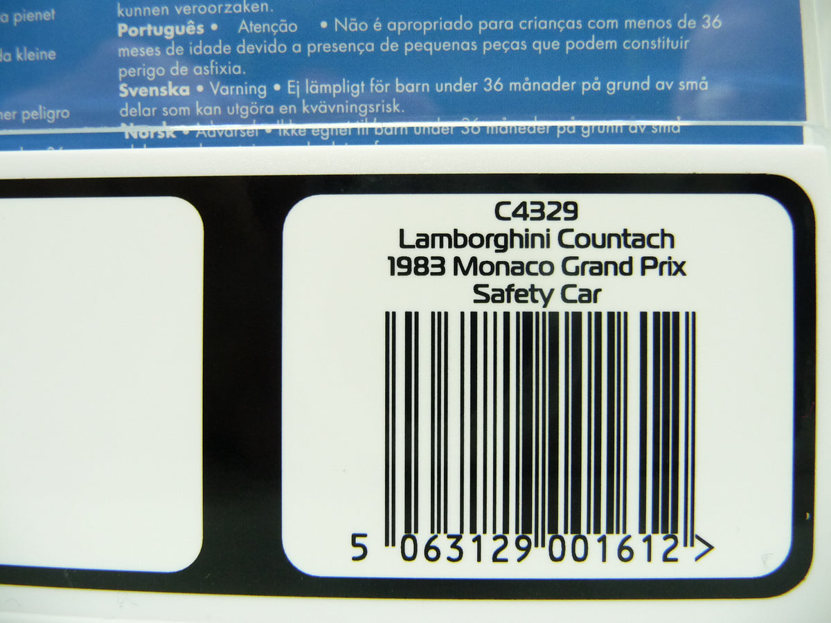 SCALEXTRIC - C4329 LAMBORGHINI COUNTACH 1983 MONACOGP SAFETY CAR C4329