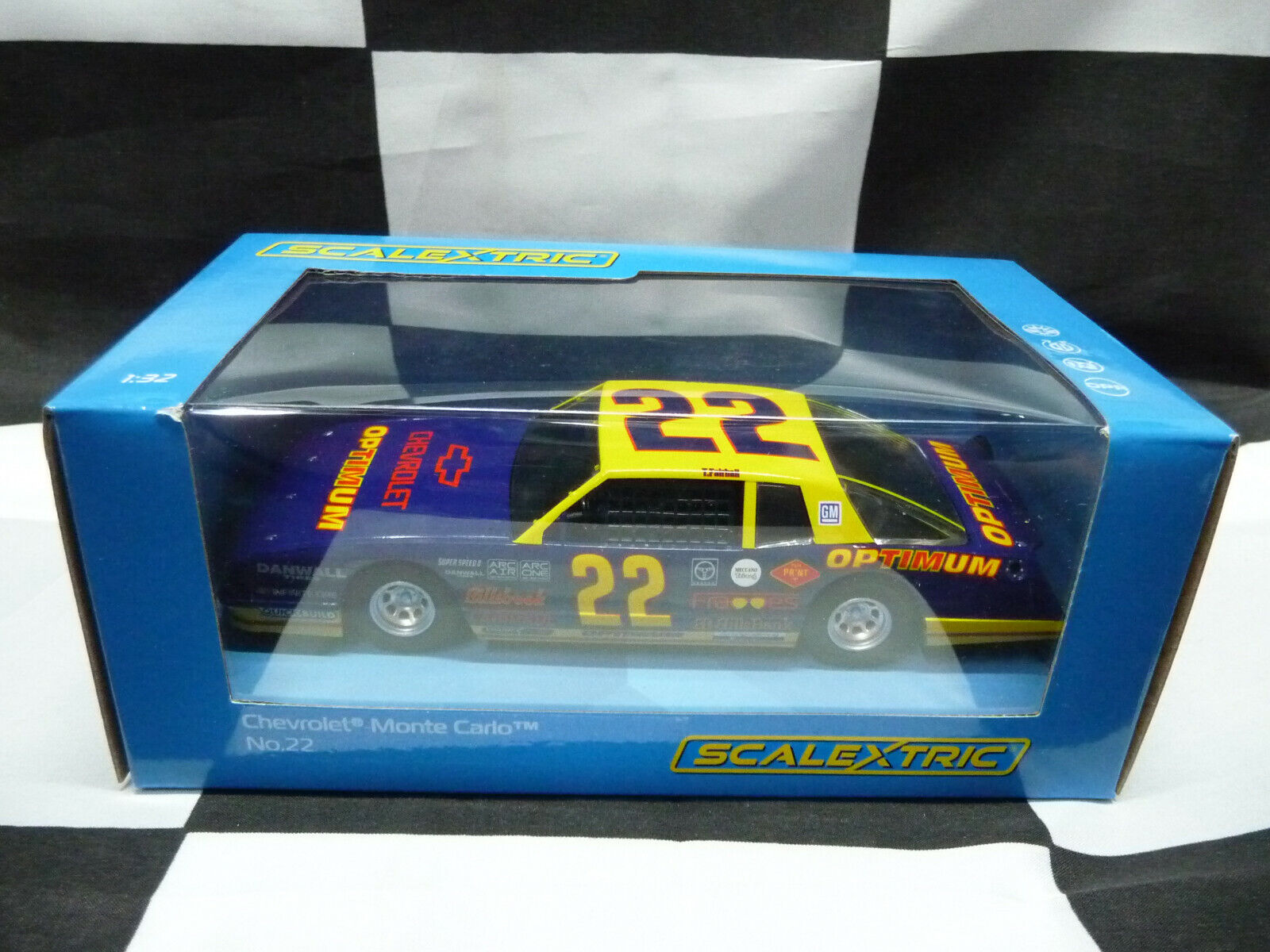 SCALEXTRIC - C4038 1:32 CHEVROLET MONTE CARLO CREEKSIDE NO22 SLOT CAR ALSO SUITS CARRERA