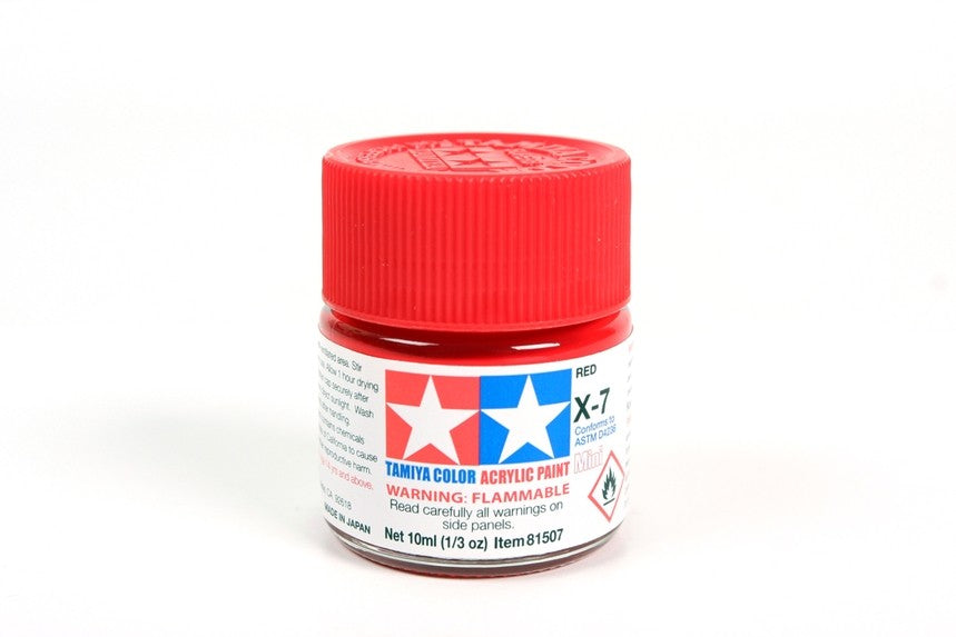 X-7   TAMIYA ACRYLIC PAINT RED (GLOSS)