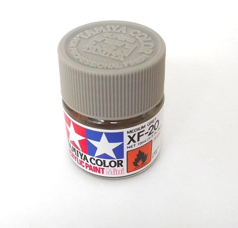 XF-20   TAMIYA ACRYLIC PAINT FLAT MEDIUM GREY