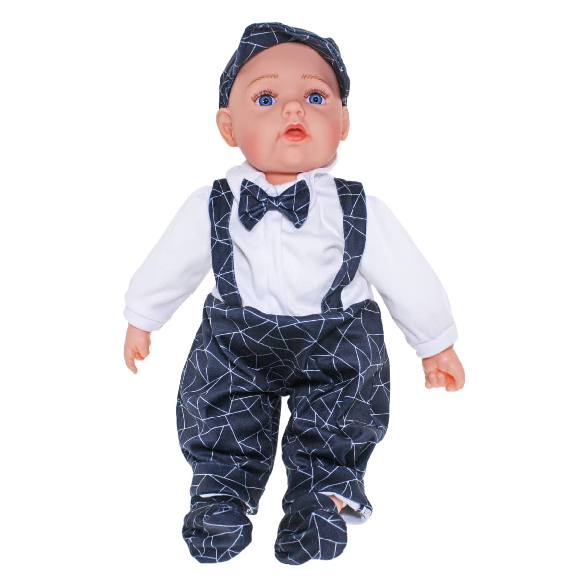 Cotton Candy - Baby Doll Liam With Navy Bow Tie Soft Body 50cm