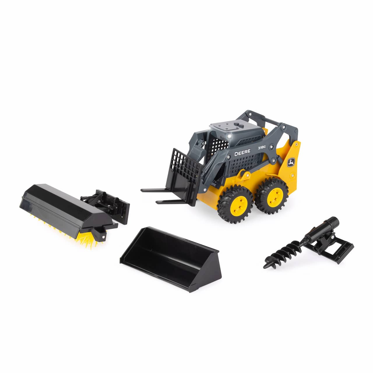 John Deere - Skid Loader Set Big Farm 318g 1:16