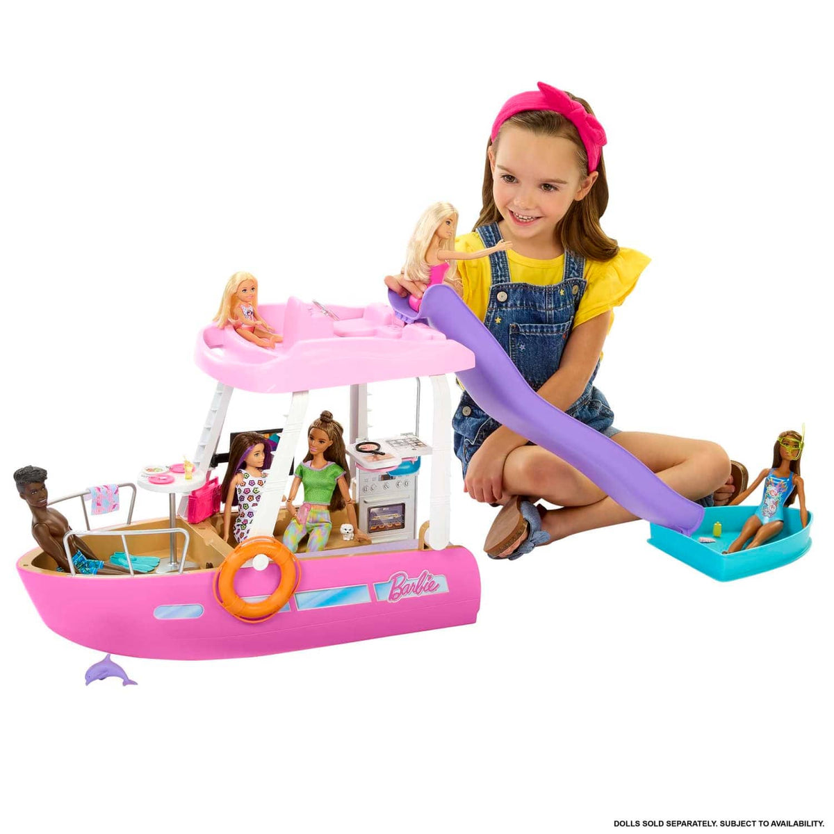 Barbie - Dream Boat Playset With Pool Slide And 20+ Accessories